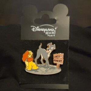 Disneyland Resort Paris Of Lady And Tramp From The 1955 Movie Rare Pin